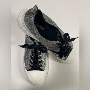 True Religion Women's Sparkle Sneakers - Silver and Black